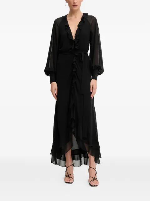 Kassia ruffled midi dress by BARDOT