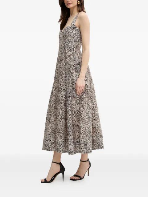 Lilah leopard-print midi dress by BARDOT