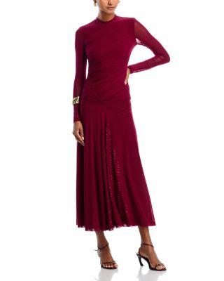 Liyana Ruched Mesh Dress by BARDOT