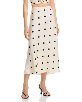 Phoebe Satin Midi Skirt by BARDOT