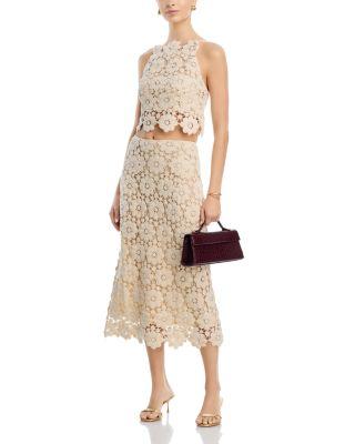 Veneta Crocheted Top & Midi Skirt by BARDOT