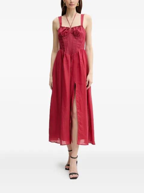 corset-detail dress by BARDOT