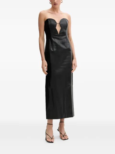 cut-out strapless midi dress by BARDOT