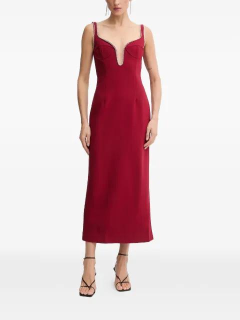 embellished-trim midi dress by BARDOT