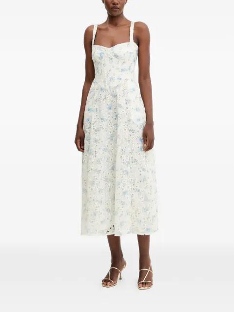 floral-pattern midi dress by BARDOT