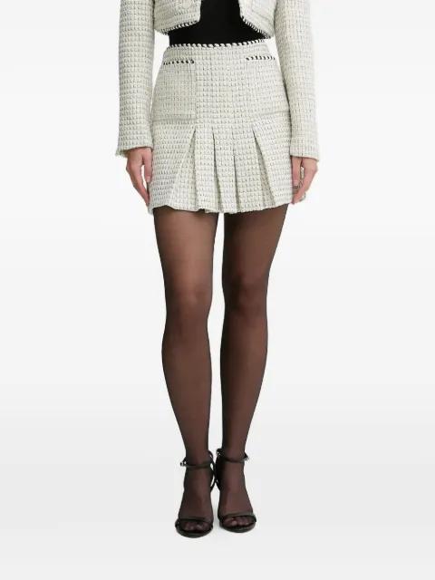 florine pleated tweed skirt by BARDOT