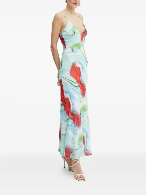 graphic-print slip maxi dress by BARDOT