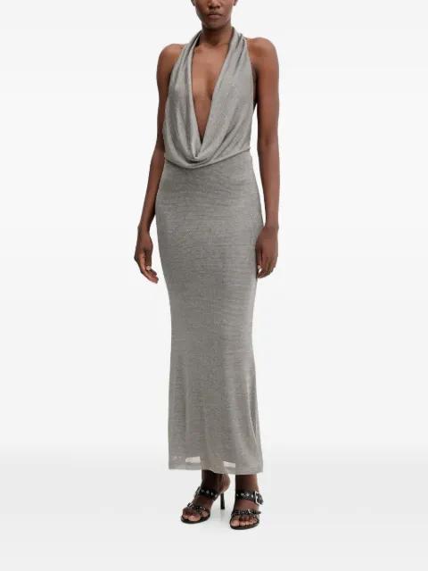 halter-neck maxi dress by BARDOT