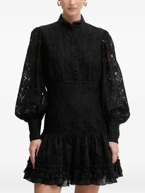 lace ruffled dress by BARDOT