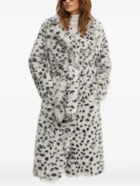leopard-print belted coat by BARDOT