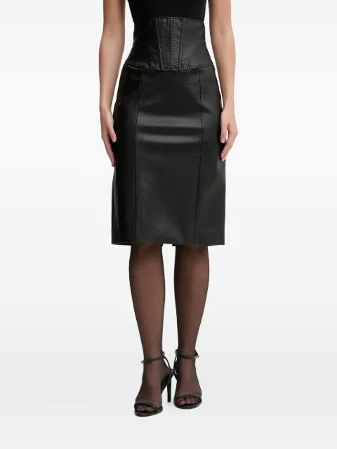 panelled pencil midi skirt by BARDOT