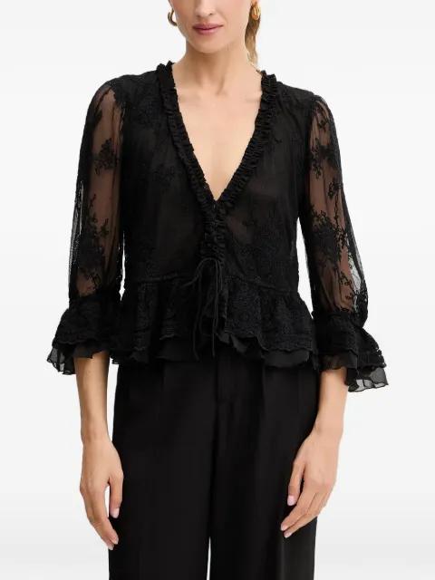 ruffled laced top by BARDOT