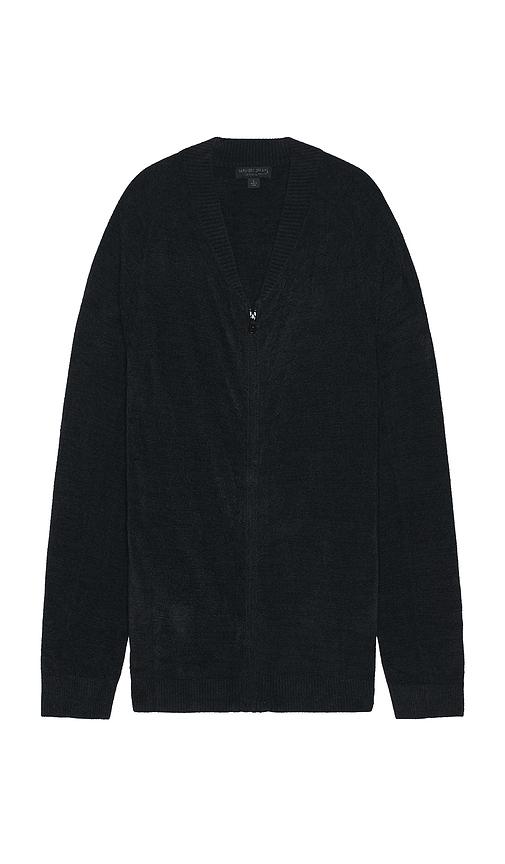 Barefoot Dreams CCUL Zip Front Jacket in Black by BAREFOOT DREAMS