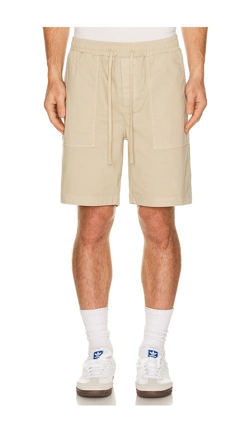 Barefoot Dreams Cotton Canvas Twill Utility Short in Beige by BAREFOOT DREAMS