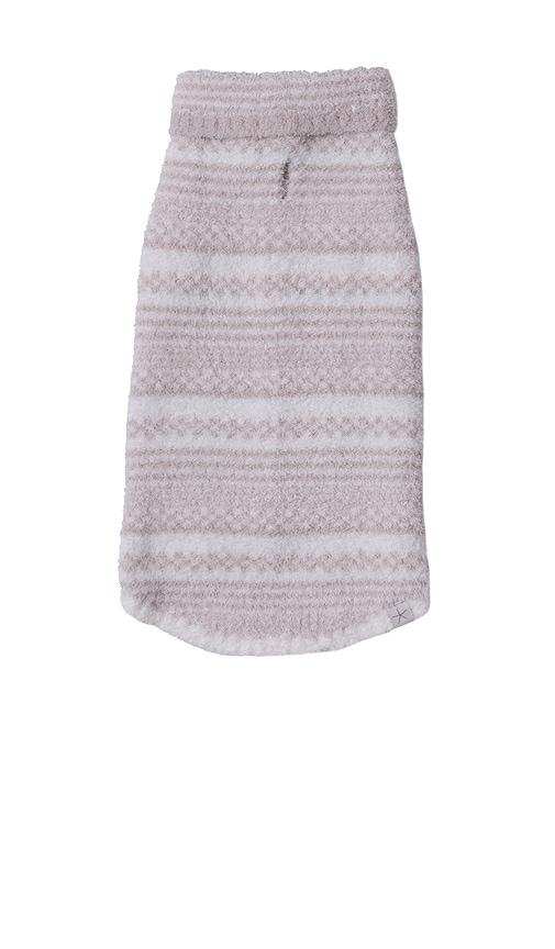 Barefoot Dreams CozyChic Checkered Stripe Pet Sweater in Cream by BAREFOOT DREAMS