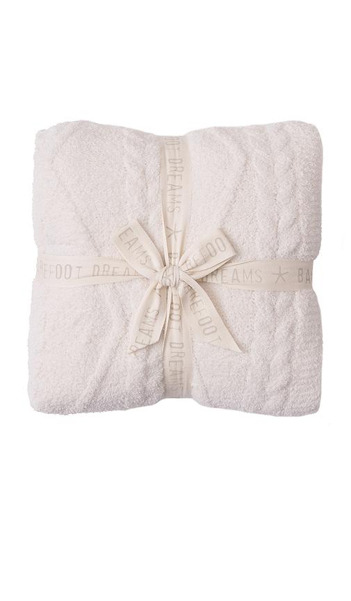 Barefoot Dreams CozyChic Fisherman Cable Throw in Cream by BAREFOOT DREAMS