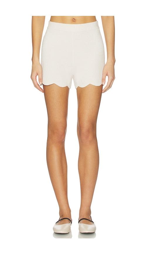 Barefoot Dreams CozyChic Ultra Lite Scallop Short in Cream by BAREFOOT DREAMS
