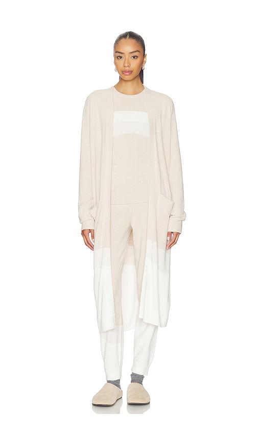 Barefoot Dreams CozyChic Ultra Lite Wavy Long Cardigan in Beige by BAREFOOT DREAMS