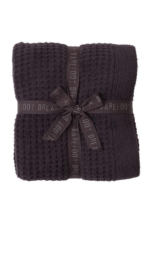Barefoot Dreams CozyChic Waffle Throw in Chocolate,Black by BAREFOOT DREAMS