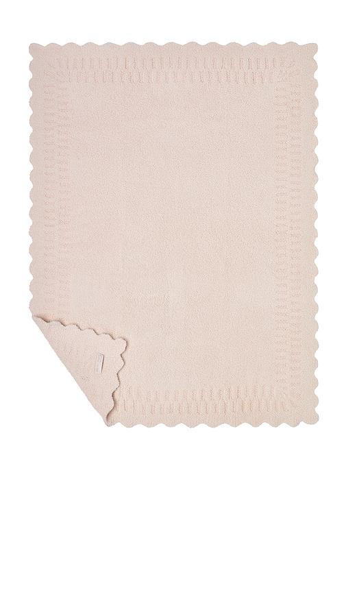 Barefoot Dreams Cozychic Cotton Seashell Texture Stroller Blanket in Pink by BAREFOOT DREAMS