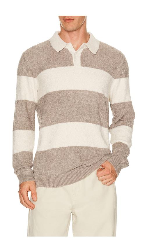 Barefoot Dreams Rugby in Grey,White by BAREFOOT DREAMS