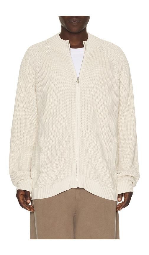 Barefoot Dreams Sunbleach Zip Up Sweater in Cream by BAREFOOT DREAMS