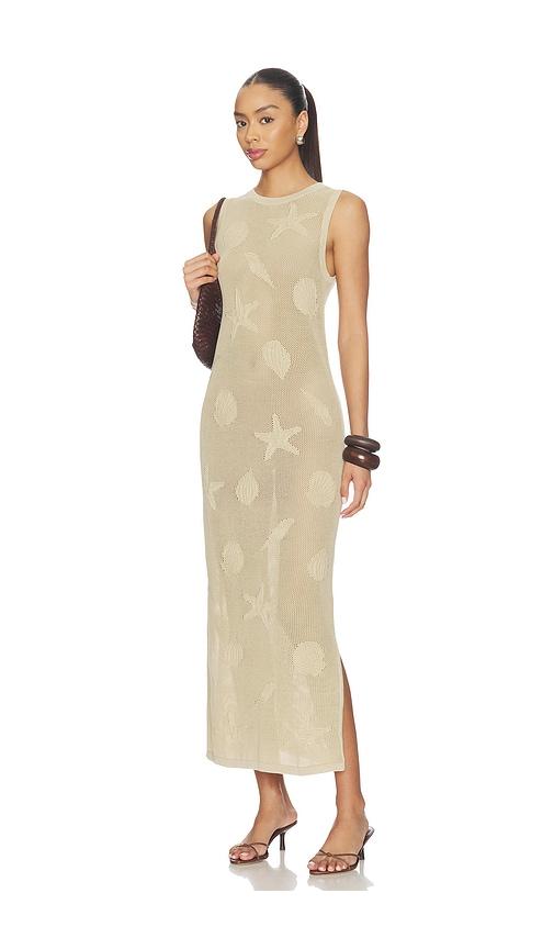 Barefoot Dreams Sunbleached Shell Motif Midi Dress in Beige by BAREFOOT DREAMS