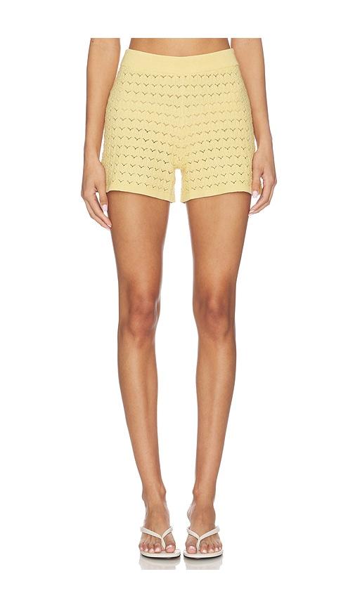 Barefoot Dreams Tulip Pointelle Short in Yellow by BAREFOOT DREAMS