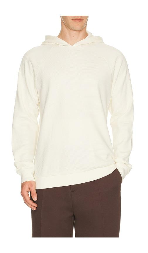 Barefoot Dreams Waffle Thermal Hoodie in Cream by BAREFOOT DREAMS