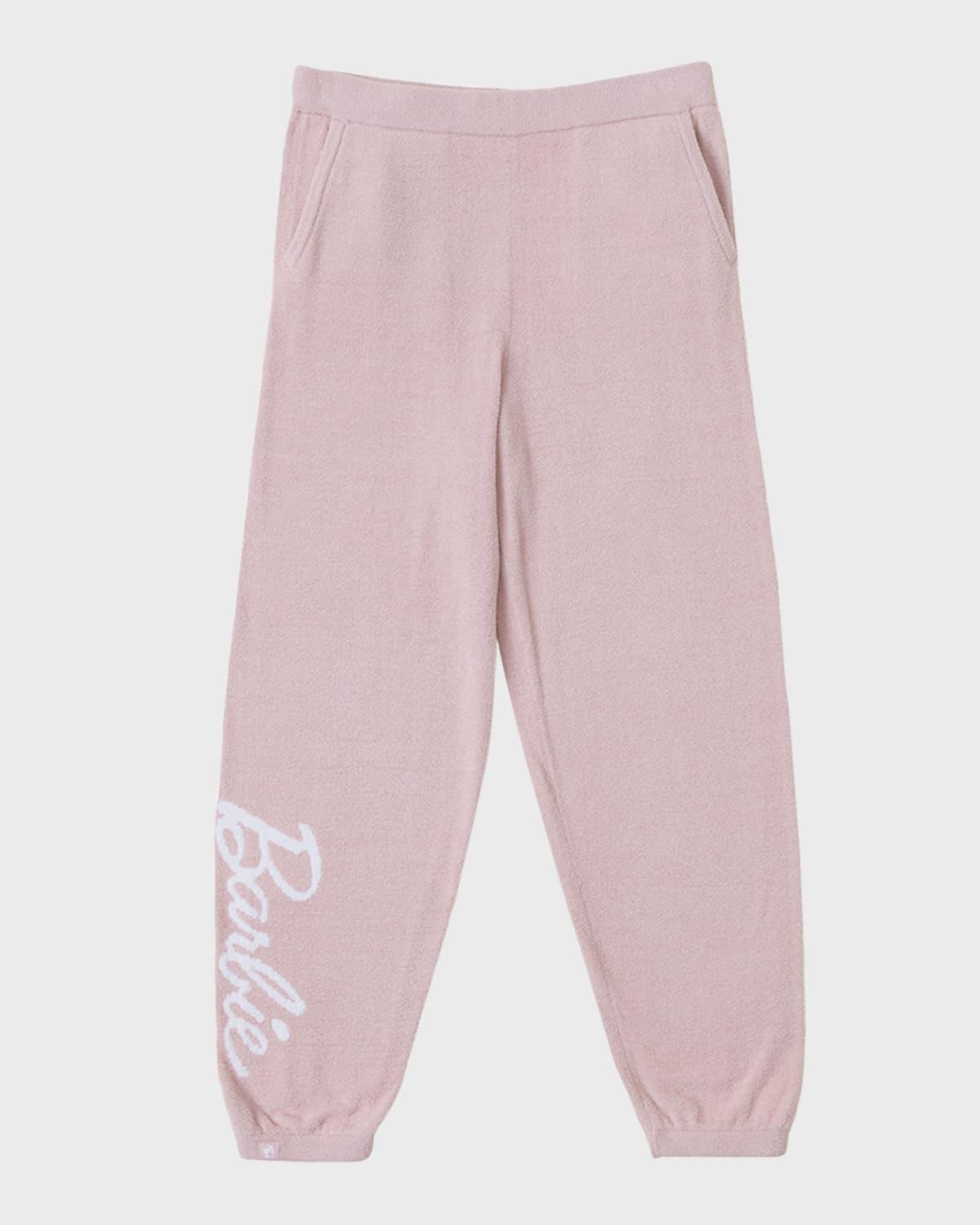 x Barbie Ultra Lite Logo-Print Sweatpants, Size 6-14 by BAREFOOT DREAMS