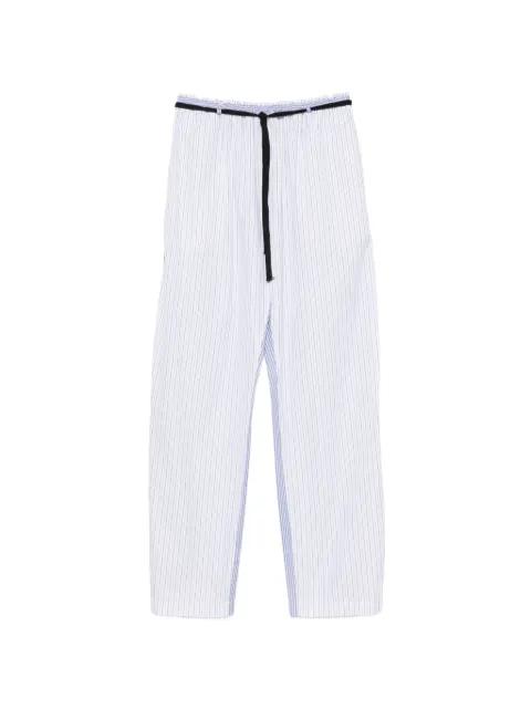 Serata vertical-stripe drawstring trousers by BARENA