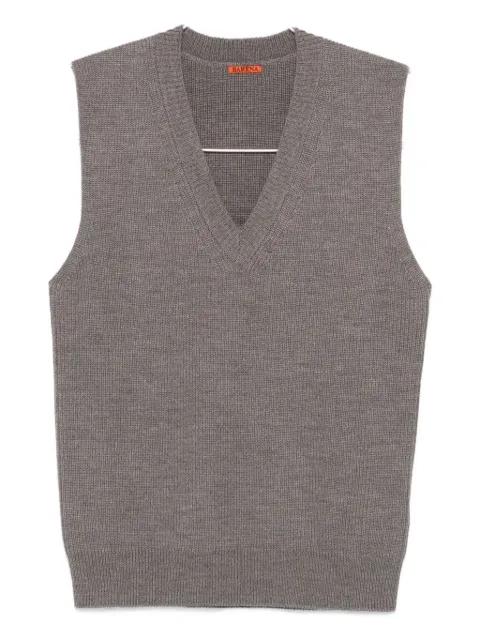 V-neck wool sweater vest by BARENA