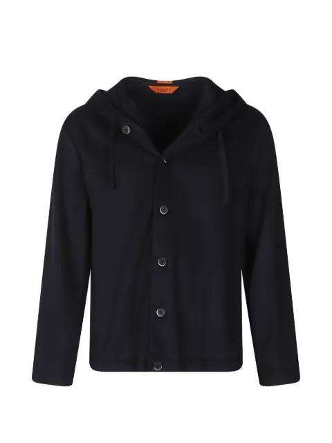 button wool hoodie by BARENA