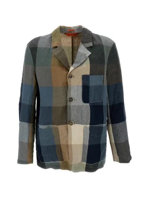 checkered patch-pocket jacket by BARENA