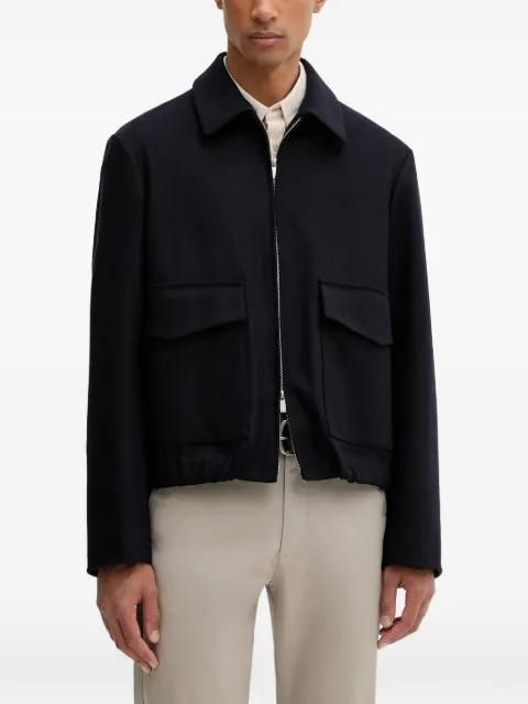 flap-pocket zip-up jacket by BARENA