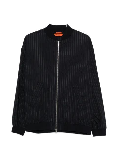 pinstripe zip-up bomber jacket by BARENA