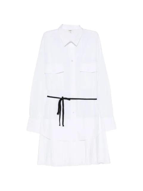 pleated-skirt mini shirt dress by BARENA