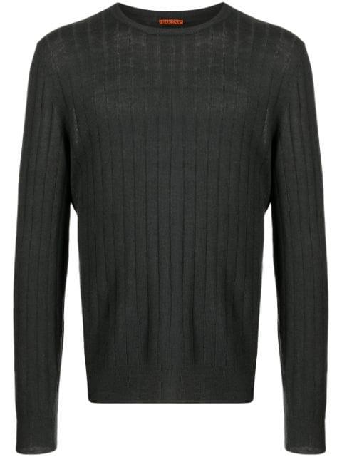 ribbed-knit linen-cotton jumper by BARENA