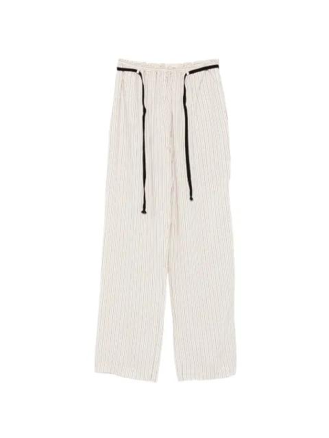 striped drawstring trousers by BARENA