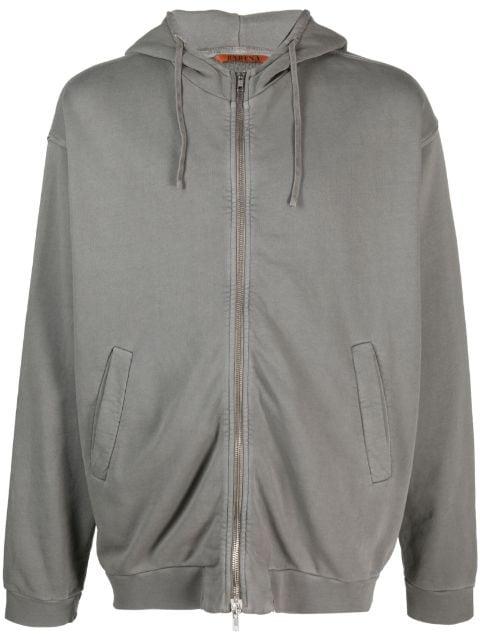 zip-up cotton hoodie by BARENA