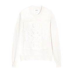 3D cashmere logo round-neck jumper by BARRIE