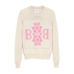 3D cashmere logo round-neck jumper by BARRIE