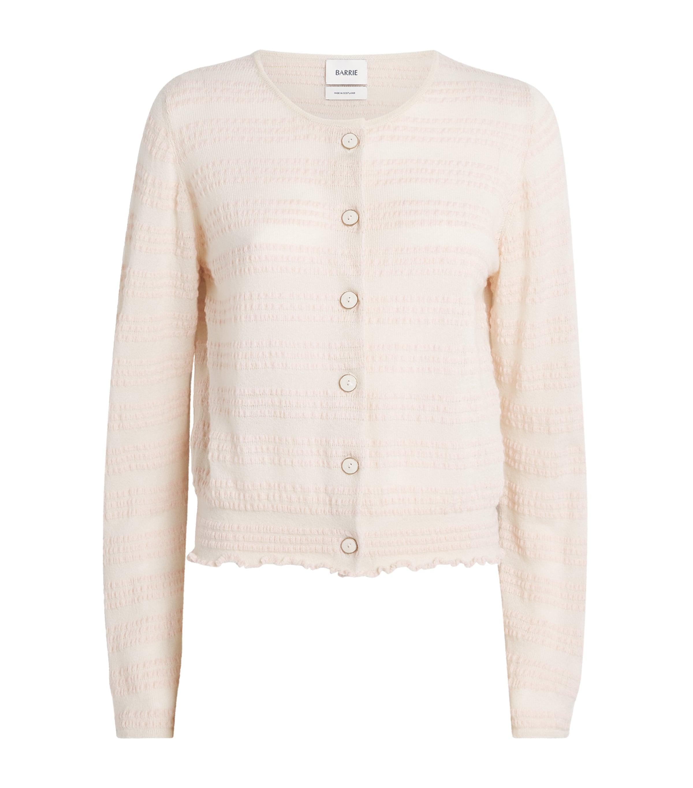 Barrie Cashmere-Cotton Stripe Cardigan by BARRIE