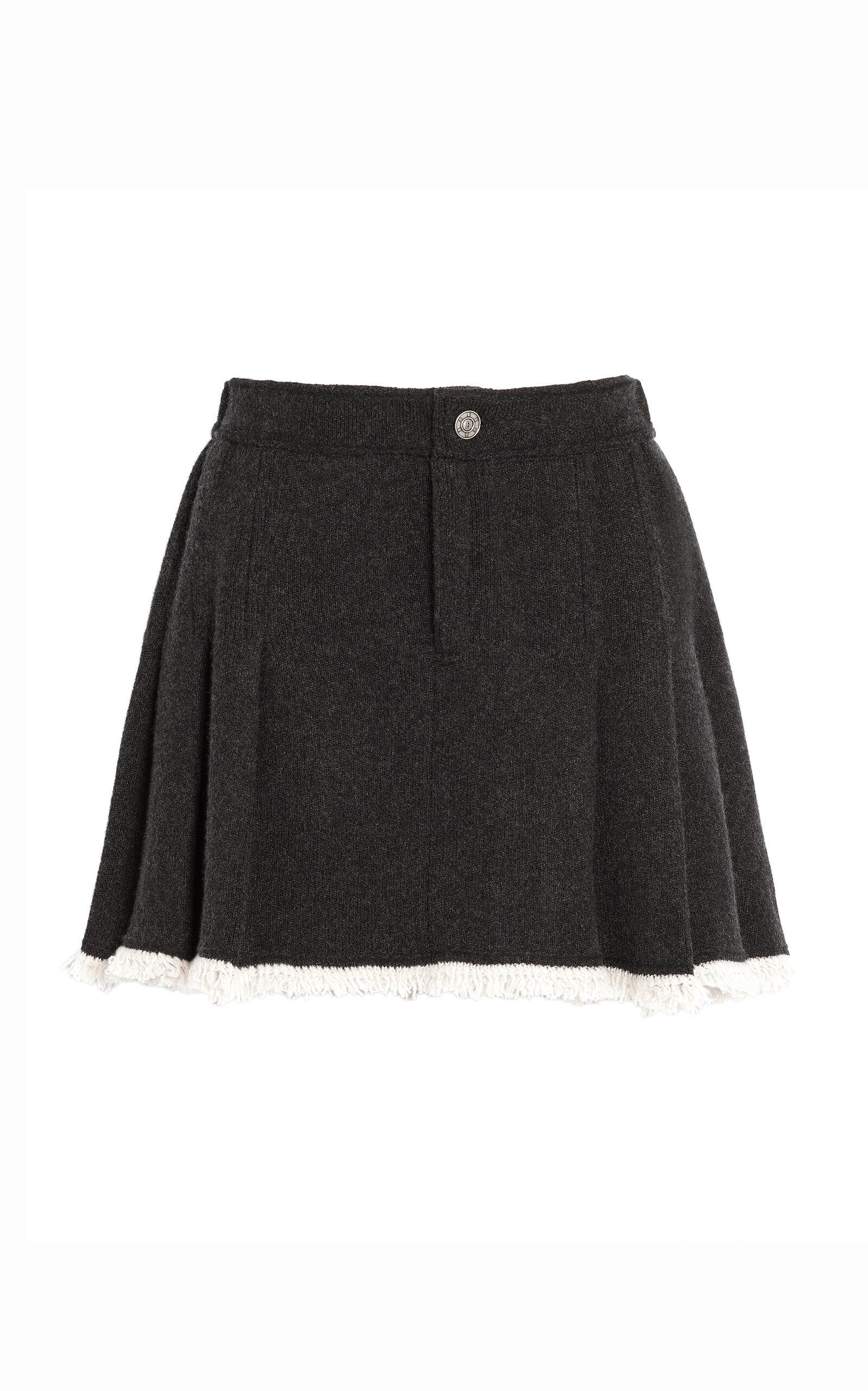 Barrie Pleated Cashmere Mini Skirt - Moda Operandi by BARRIE
