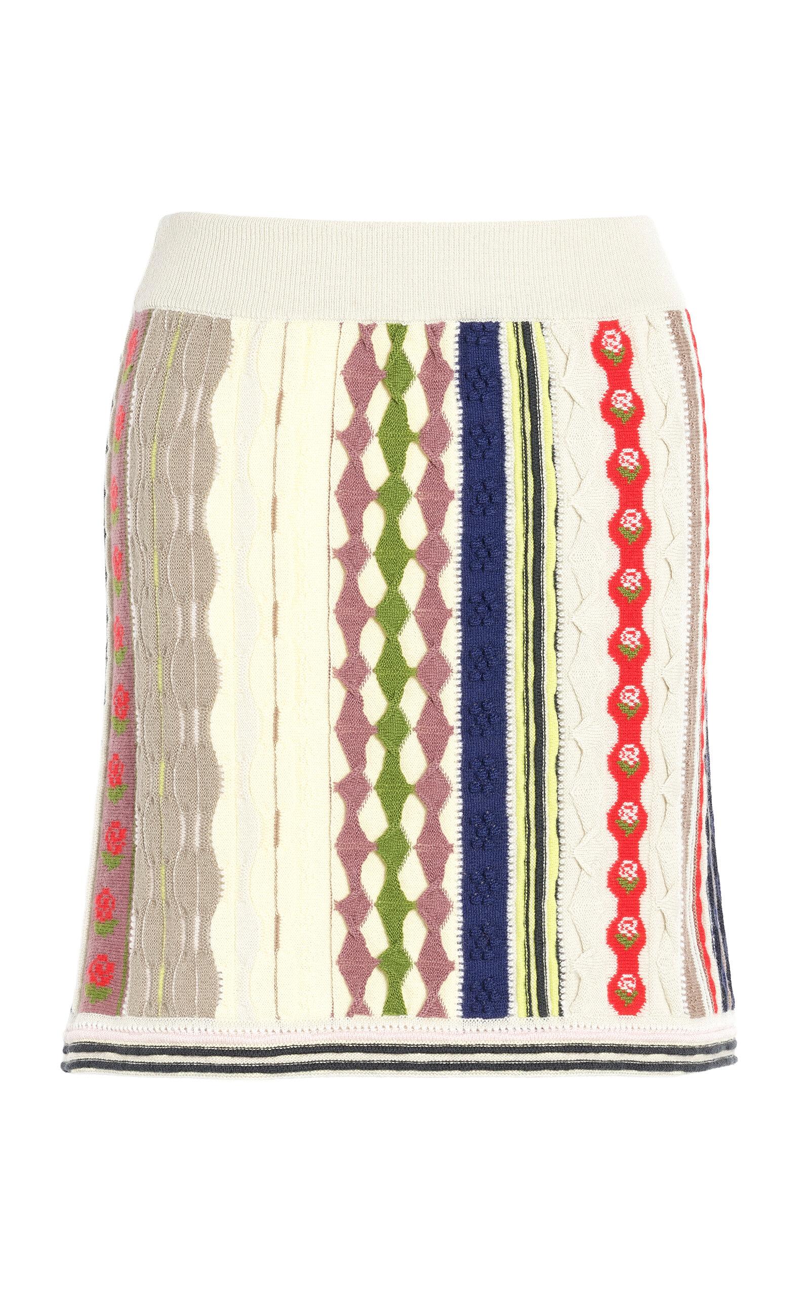 Barrietriped Cashmere Minikirt - Moda Operandi by BARRIE