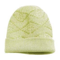 Beanie hat in cashmere with a monogram motif by BARRIE