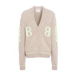 Cardigan col V logo B en cachemire by BARRIE