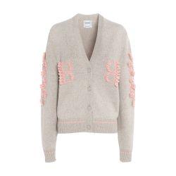 Cardigan col V logo B en cachemire by BARRIE