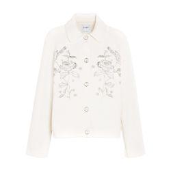 Cashmere and cotton with embroidery cardigan by BARRIE