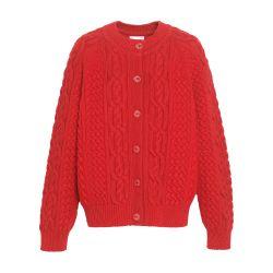 Cashmere cable-twist cardigan by BARRIE